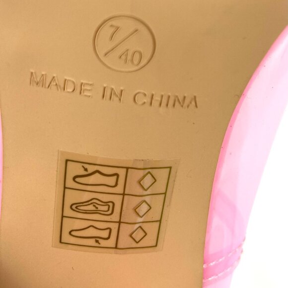 Nasty Gal Heels Womens Pink Pointed Toe Block Heel Barbie Core Size 7 - Picture 9 of 9